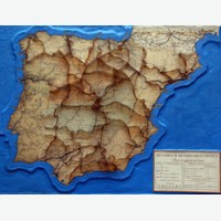 Mapa de altitudes de la lneas de RENFE (aos 50 s. XX) - Pieza IG: 00832