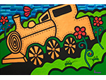 El tren de las flores. Alejandro Correa (Acr�lico sobre lienzo, 2006) Medidas: 80 x 120 cm. Donaci�n: el autor - Pieza IG: 05519