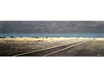 Paisaje con v�as. Juan Jos� Vicente (Acr�lico sobre tela, 2006) Medidas: 42 x 122 cm. Donaci�n: el autor - Pieza IG: 05526
