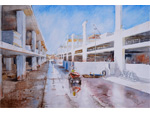 L�nea de la obra de Sagrera. Carlos Sarrate (Acuarela sobre papel, 2023). Medidas: 50 x 70 cm - Donaci�n: el autor - Pieza IG: 08135