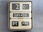 Reloj-calendario de paletas, electromec�nico (Solari & C., Modelo Cifra 5, Italia, ca. 1970). Donaci�n: Vicente Herguido P�rez - Pieza IG 08641